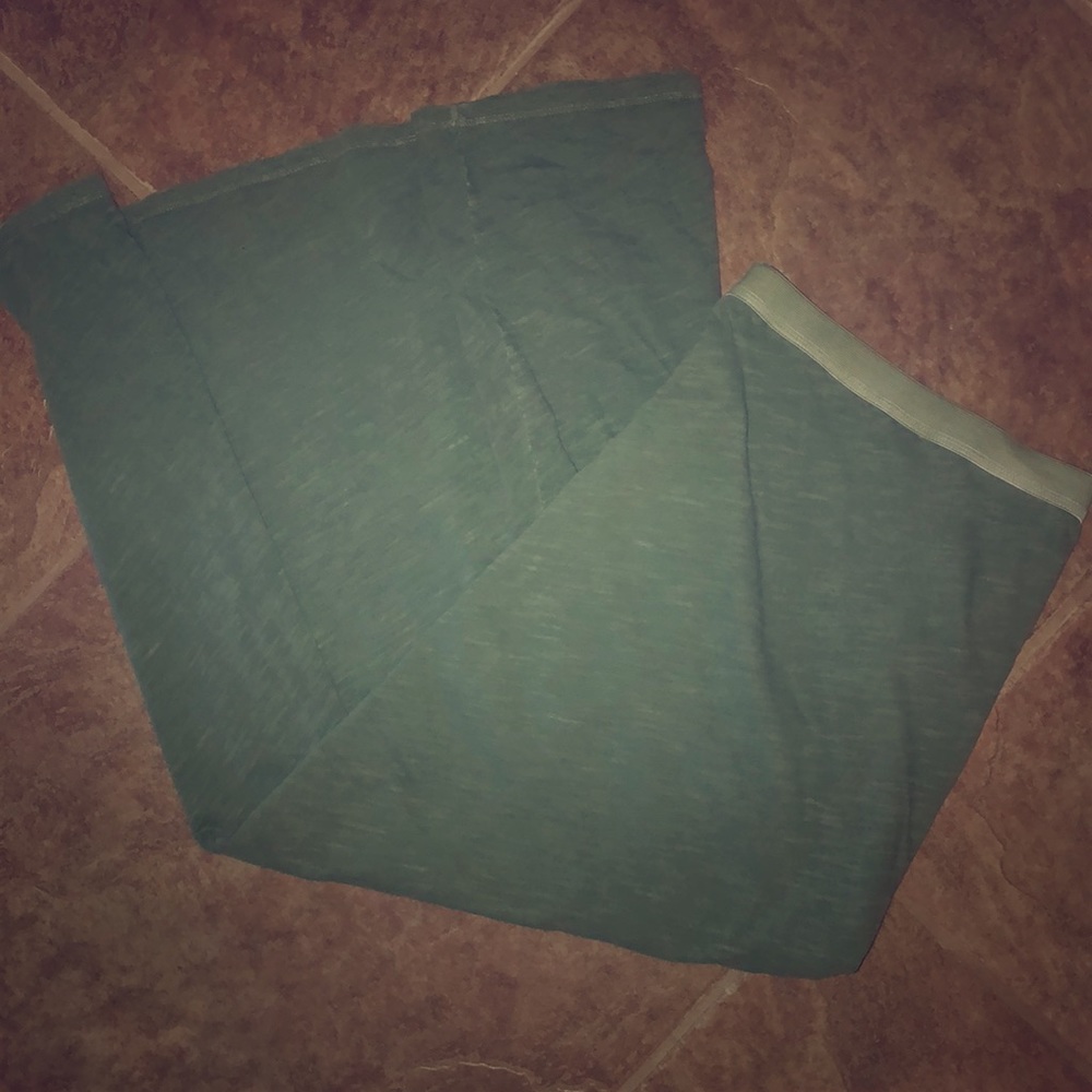 Olive green T-shirt style maxi skirt
